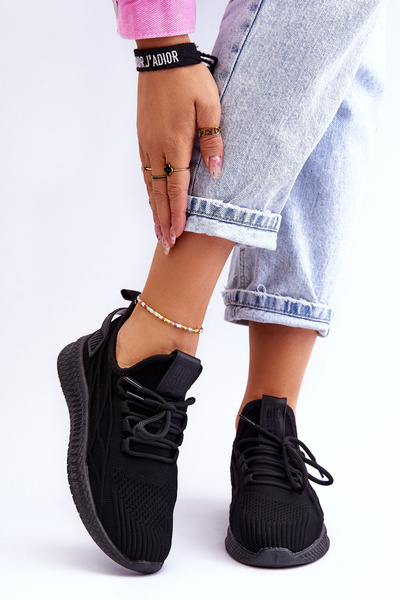 Sneakersy Damskie Wsuwane Czarne Big Star LL274711
