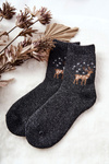 Warm Socks with Reindeer Cosas Dark grey