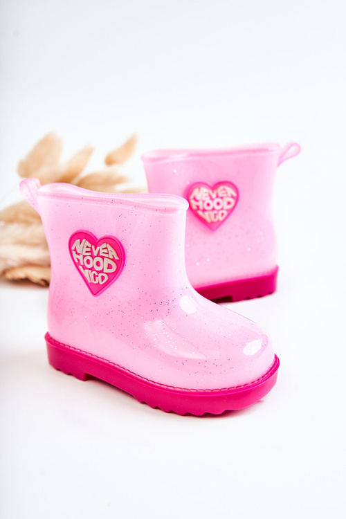 Children's Brocade Galoshes Pink Rain
