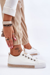 Women's Low Sneakers With Jets White-Beige Demira
