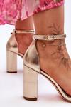 High Heel Sandals Gold Individual