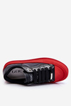 Women's Lacquered Platform Sneakers GOE LL2N4021 Black-Red