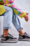 Sneakersy Sportowe Damskie Czarno-Szare Big Star KK274100