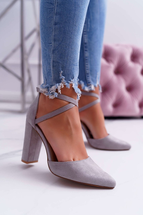 Women's Stiletto pumps Grey High Traffic
