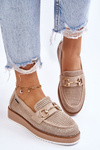 Women's Loafers On The Platform Beige Danny