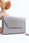 Decorated Evening Clutch Bag Edela Silver