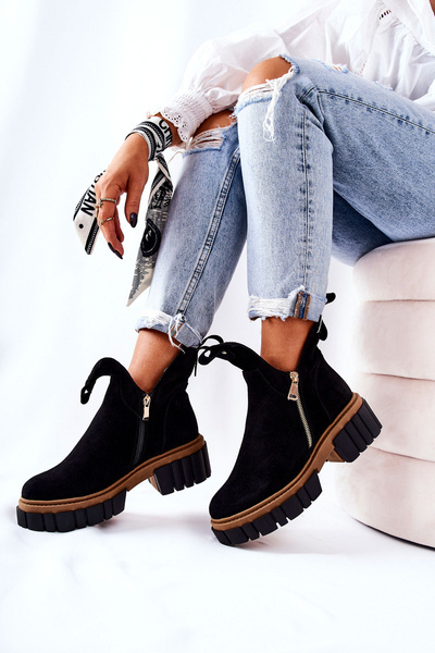 Padded boots with zip opening Black Cadence