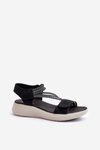 Women's Comfortable Black Velcro Sandals Eladora
