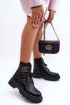 Women's Ankle Boots with Decoration Black Toye