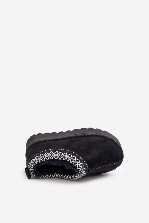 Botki Śniegowce Ocieplane Futerkiem Platforma Czarne Vilabria