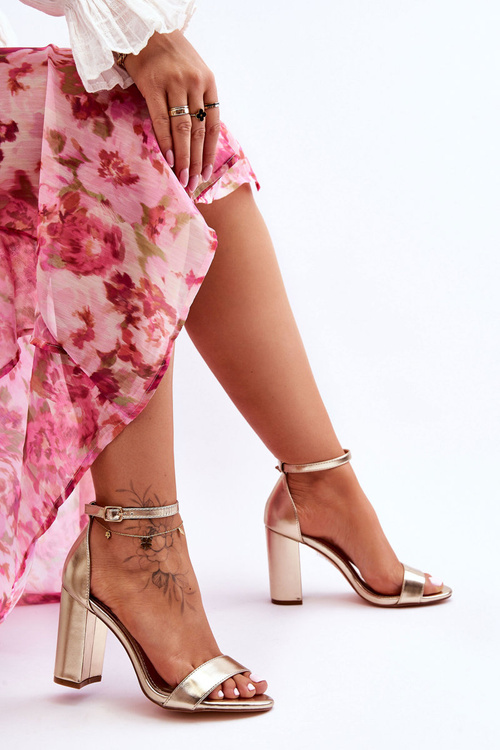High Heel Sandals Gold Individual
