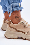 Flat Heel and Platform Sport Shoes Beige Icons