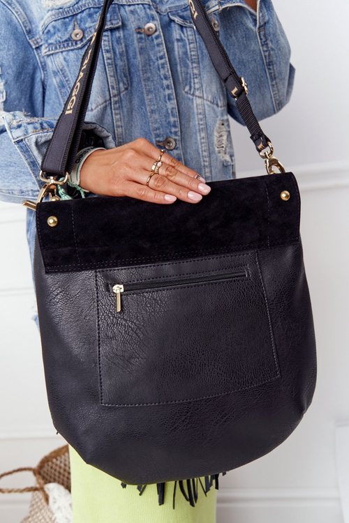 Women's Messenger Bag With Fringes LAURA BIAGGI Black