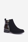 Insulated ankle boots with flat heel and low shaft black Zinariella