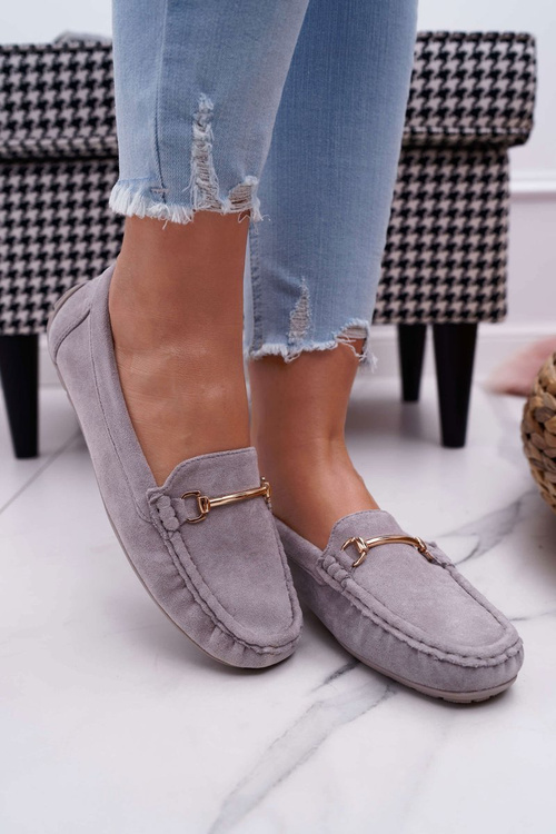 Women's Mocassins Grey Suede Sonnero