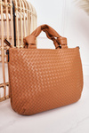 Damska Pleciona Torebka Shopper NOBO NBAG-K1320 Brązowa