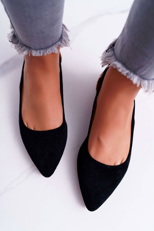 Lu Boo Ballerinas Pointed Suede Black Better