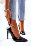 Lacquered Pointed Heels Monnari 0220-020 Black