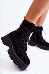 Suede Boots With Zipper Black Marley