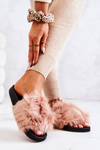 Slippers With Fur Rubber Dirty pink Pollie