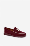 Damskie Mokasyny Loafersy Bordowe Darwen