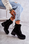 Women's Suede Warm Boots With Zipper Black Emilien