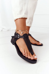 Leather Sandals Flip-flops Big Star HH274700 Black