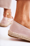 Women's Slip-On Espadrilles With Cubic Zirconia Pink Massal