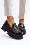 Zazoo 20164 Women's Genuine Leather Loafers Black