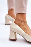 Elegant Pumps On A Heel Beige Emma