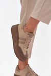 Damskie Sneakersy Z Naturalnego Zamszu Platforma Beżowe Zazoo 3775
