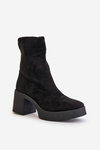 Women's Platform Boots With Chunky Heel S.Barski HY42-739 Black