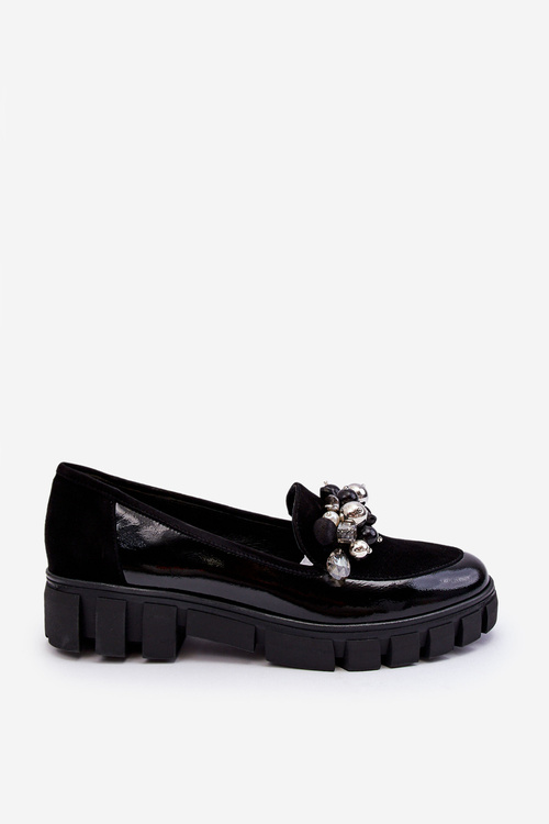 Women's Loafers On The Platform Laura Messi 2392 Black