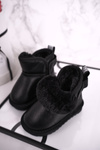 Children's Snow Boots Insulated With Fur Black Charlotte