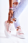 Women's Sneakers On The Platform Pink Comes 