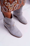Laura Messi Women's Boots 1890 Leather Suede Grey Darmah