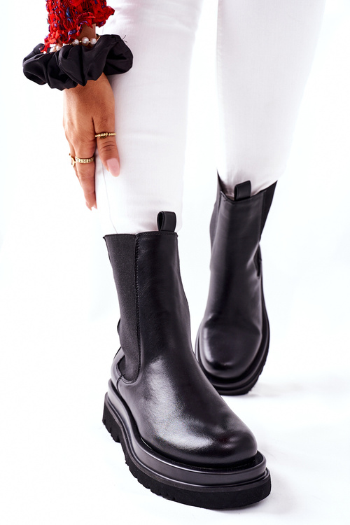 Women's High Chelsea Boots Black Belive