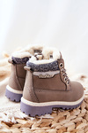 Children's Insulated Boots With Fur Grey Estee