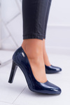 Women's Lacquered Stiletto Blue Sergio Leone Campbell pumps