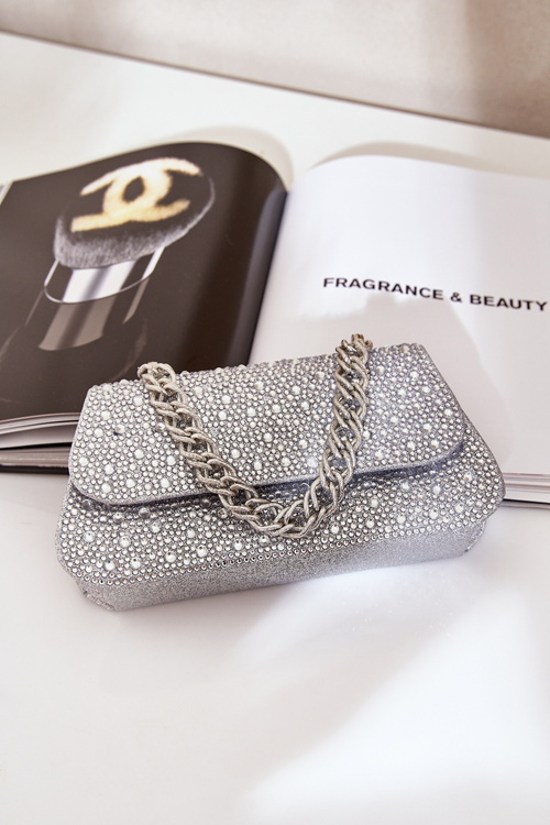 Embellished Evening Bag Silver Kariti