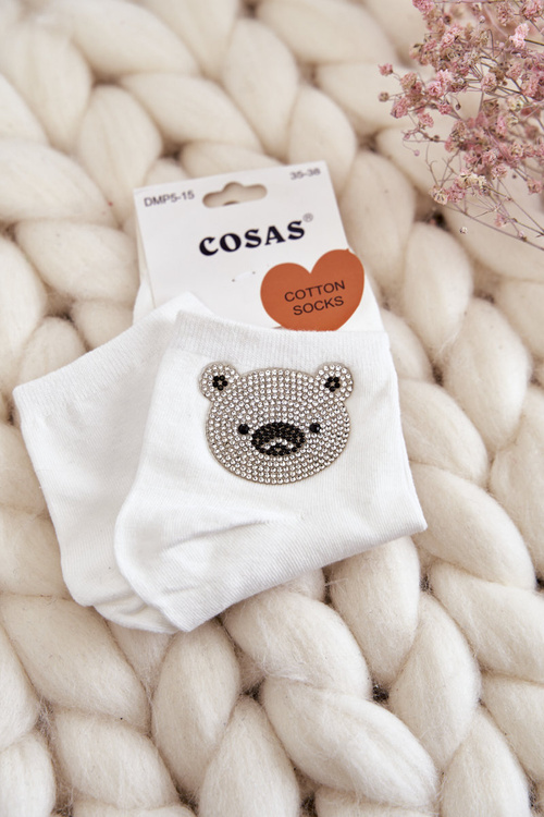 Women's Cotton Socks With Cosas White