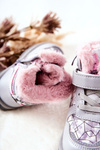 Children's Warm-up Snow Boots Grey and pink Shirinell