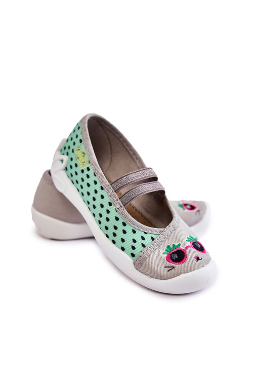 Flip-flops Ballerinas Befado Cats 116X304 Grey-Green