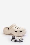 Women's Lightweight Foam Slides on Chunky Sole White Matirra