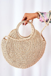 Braided Round Bag BRUNO ROSSI Beige