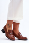 Comfortable Leather Pumps Brown Damira