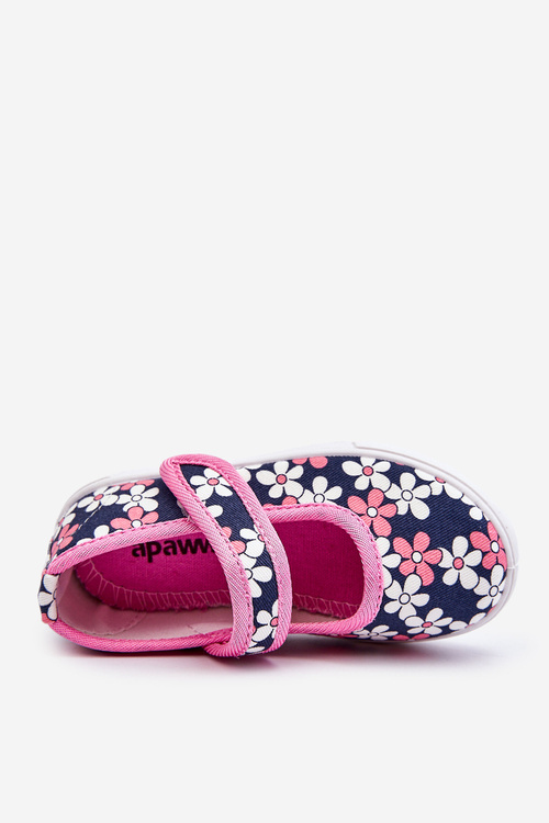 Children's ballerinas in flowers navy blue-pink Noah