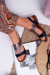 Women's Flat Sandals Sergio Leone SK011 Black Lirielle