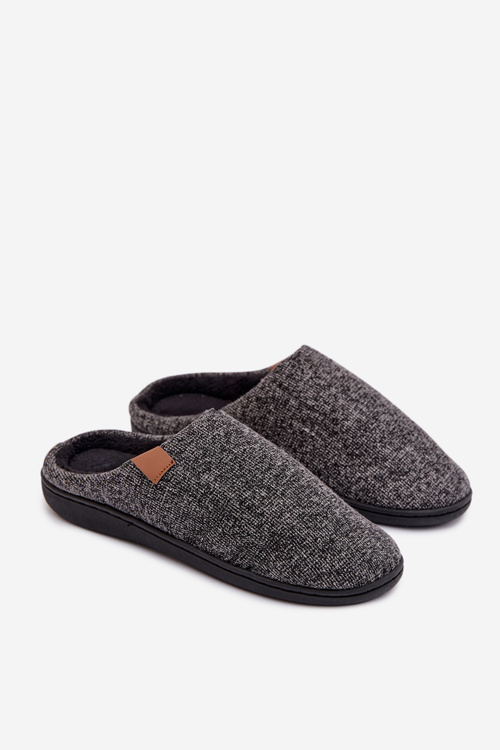 Men's Black Slippers Serevan