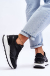 Women's Platform Sport Shoes Black and White Henley